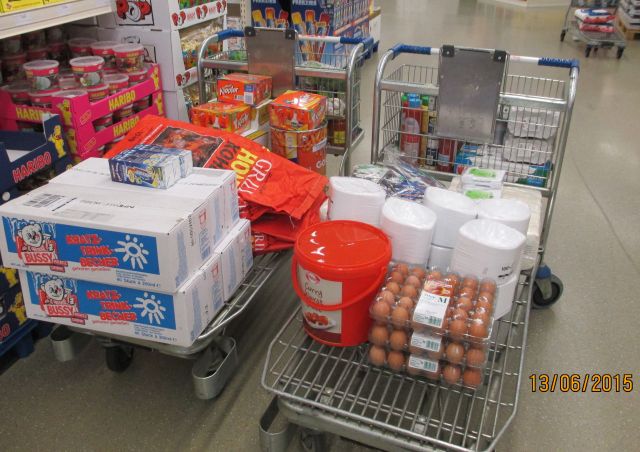 Einkauf für das Sommerfest